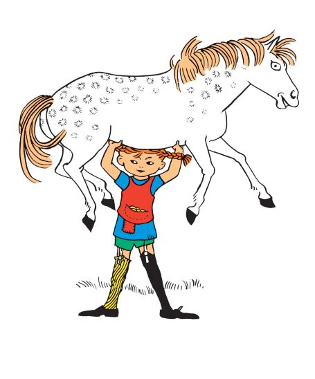Pippi Langstrumpf Pferd Zeichnung